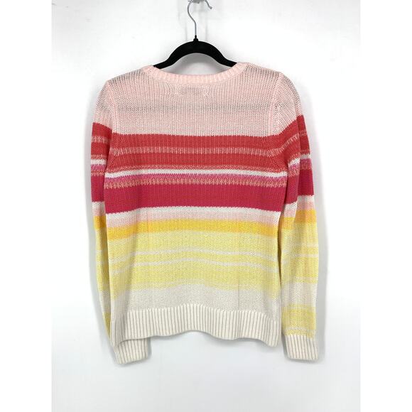 LOFT Women's Apx Size Small Crewneck Striped Multicolor Long Sleeve Sweater - Picture 4 of 4